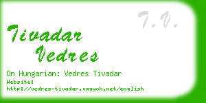 tivadar vedres business card